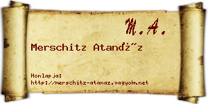 Merschitz Atanáz névjegykártya